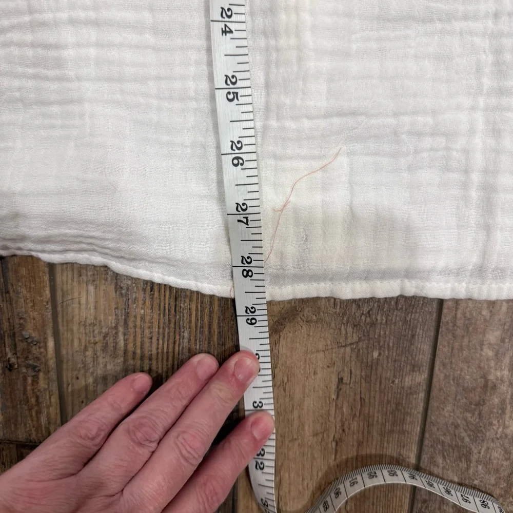 Sonoma Goods For Life White Cotton Gauze Vital Shirt WS21W011RS2 Womens XL New - Picture 9 of 12